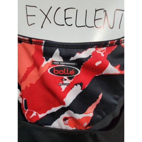 Bollé Womens Red & Black Abstract Print Activewear High Performance Shirt Top XL - Picture 3 of 8